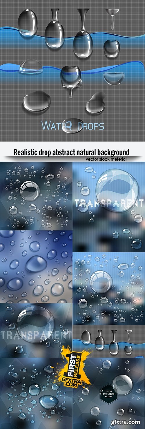 Realistic drop abstract natural background