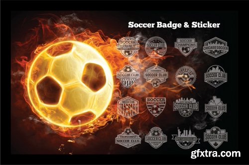 Graphicriver Soccer Badge & Sticker 15418441