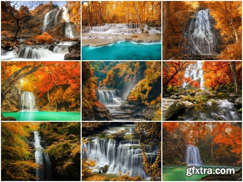 60 Autumn Waterfalls Wallpapers Mix