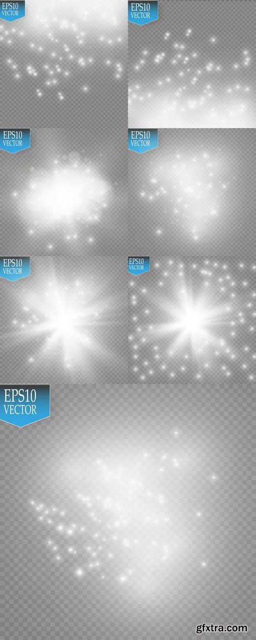 Abstract Transparent Sparkle Glow Light Effect