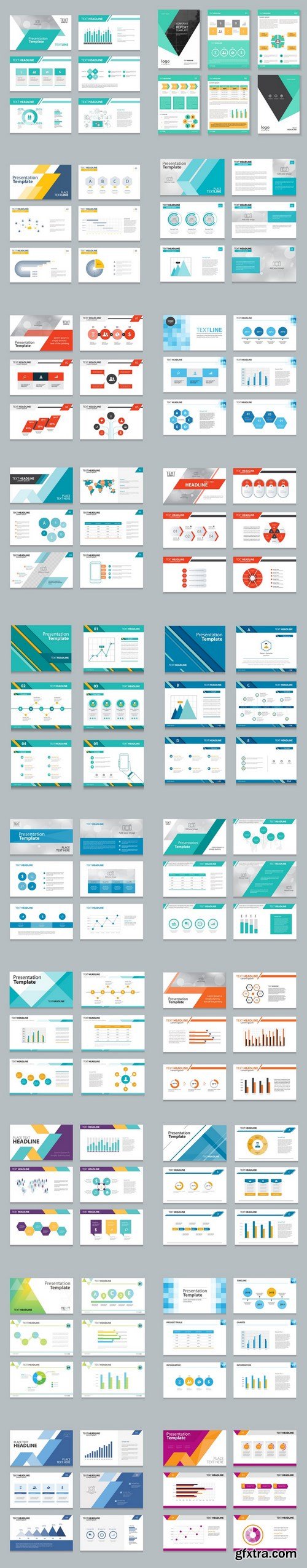 Corporate Presentation & Polygon Infographic 3 - 20xEPS