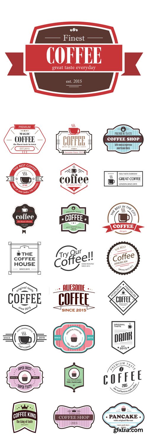 Vector Set - Coffee Shop Logotype Icons