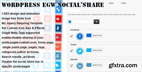 CodeGrape - Wordpress CSS3 Animation Social Share Plugins v1.7 - 3003