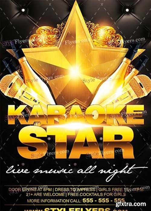 Karaoke Star PSD V16 Flyer Template