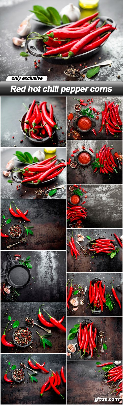 Red hot chili pepper corns - 13 UHQ JPEG