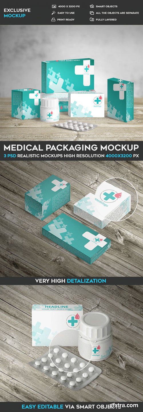 Medical Packaging PSD Mockups