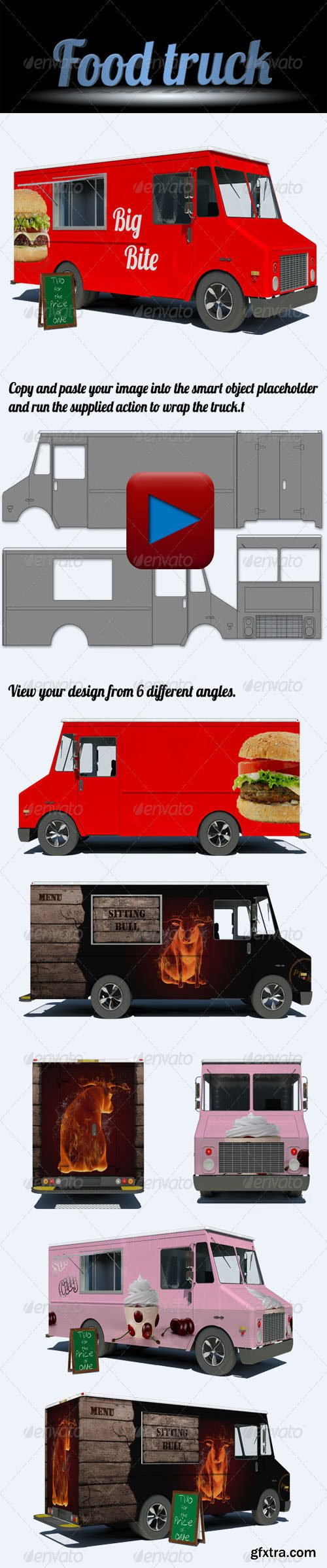 GraphicRiver - Food Truck Mock-Up 4149924