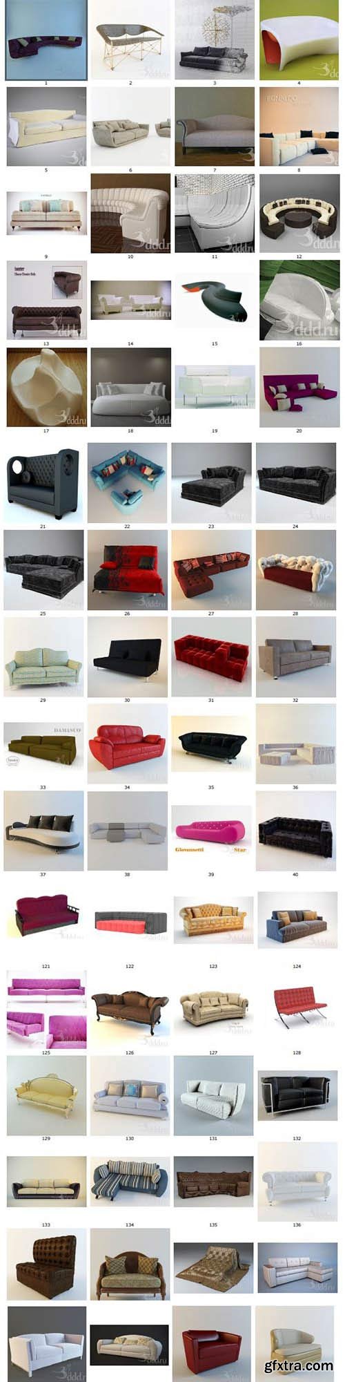 3DDD - Sofa 3D models