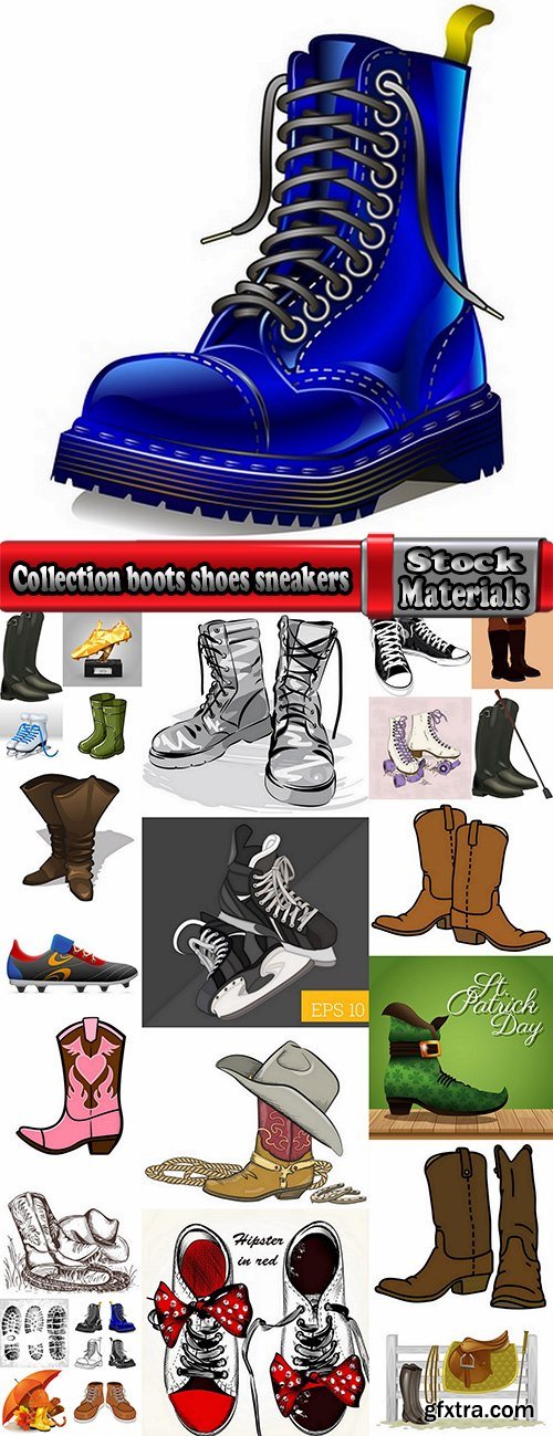Collection boots shoes sneakers soccer sneaker 25 EPS