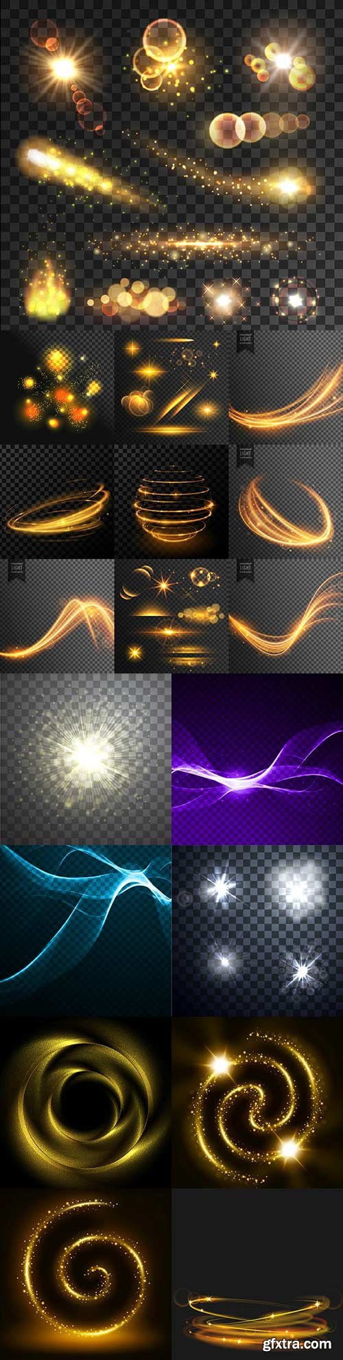 Glowing abstract vector backgrounds