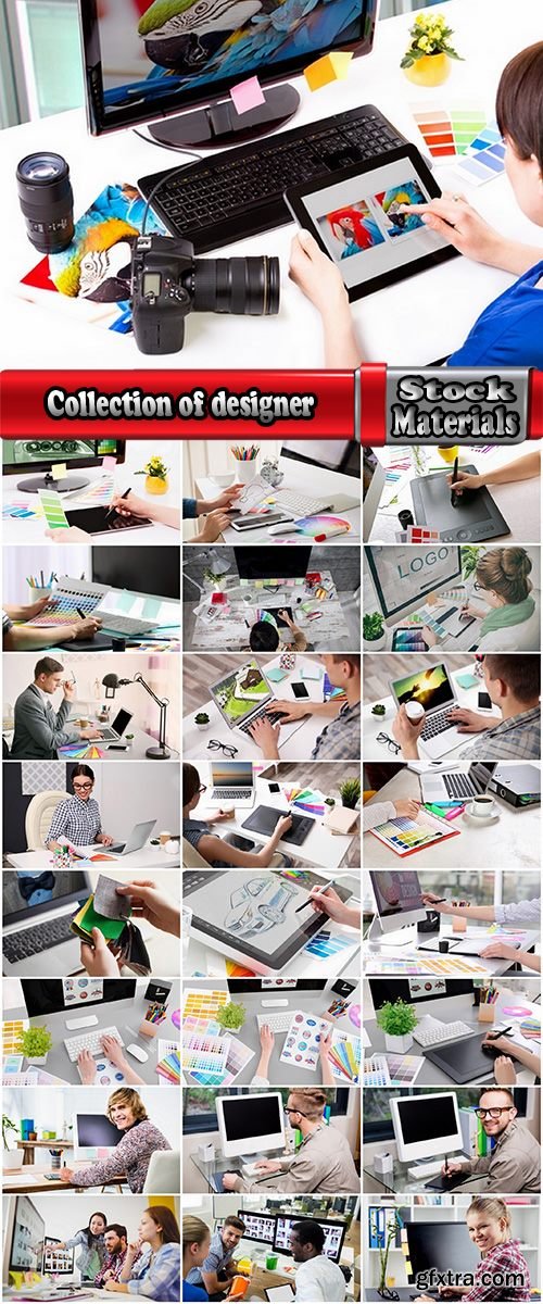 Collection of designer designing drawing plan a palette computer simulation 25 HQ Jpeg
