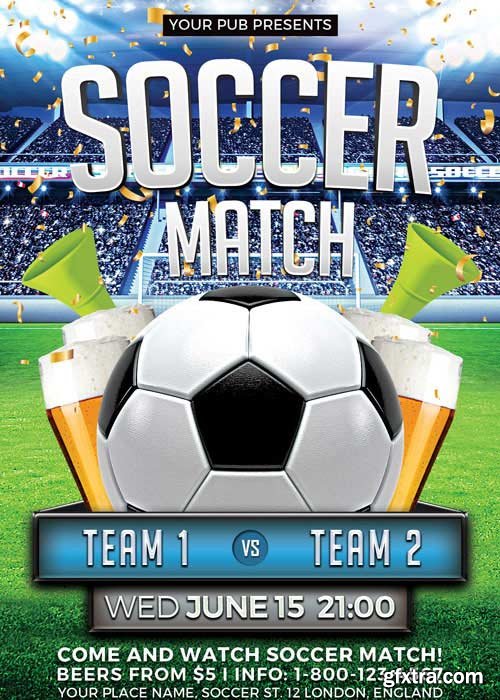 Soccer Match V10 Flyer Template