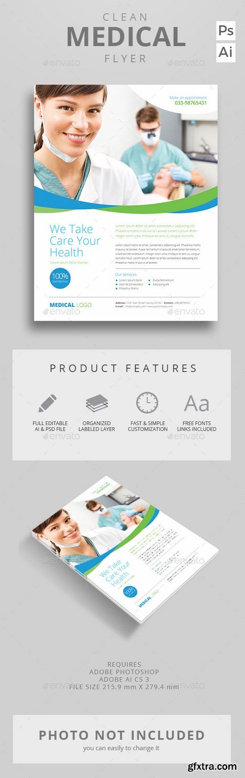 GraphicRiver - Clean Medical Flyer 12991906