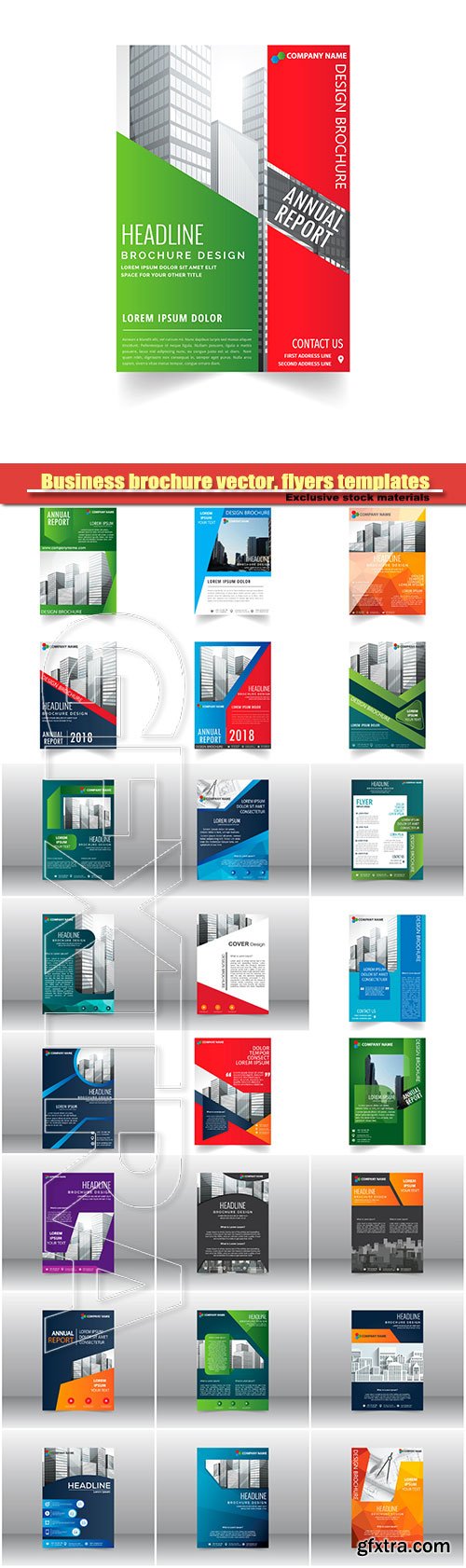 Business brochure vector, flyers templates #14