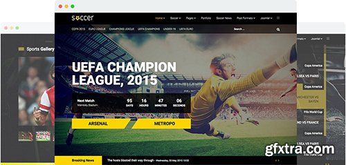 JoomShaper - Soccer v1.8 - Sport Team Clubs Joomla Template