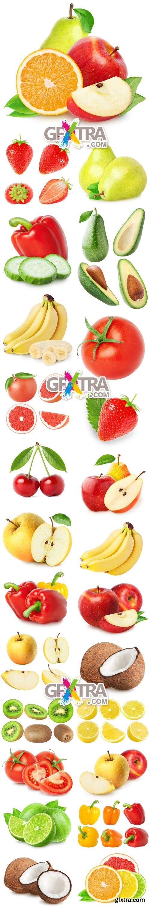 Stock Photo - Fruits & Vegetables Isolated 3