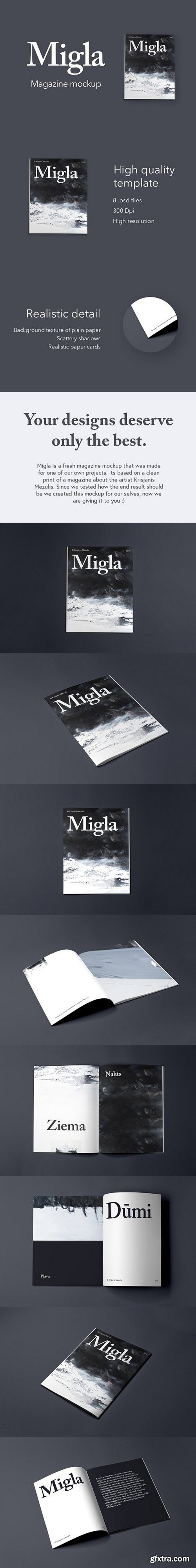 CM - Migla Print Magazine Mockup 829708