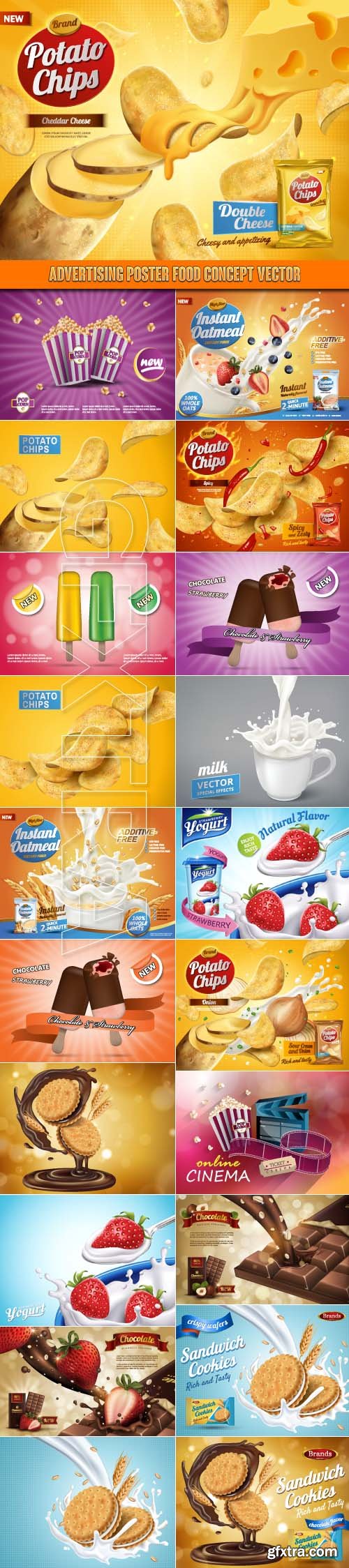 Advertising Poster Food Concept vector