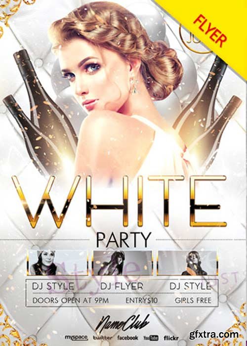 White Party V41 Flyer PSD Template