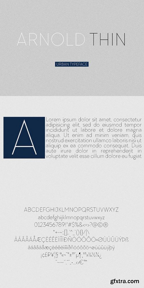CM - Arnold Thin Sans Serif Font 1502250