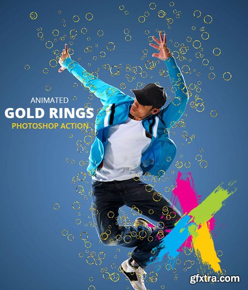 Graphicriver - Animated Gold rings Photoshop Action 20164560