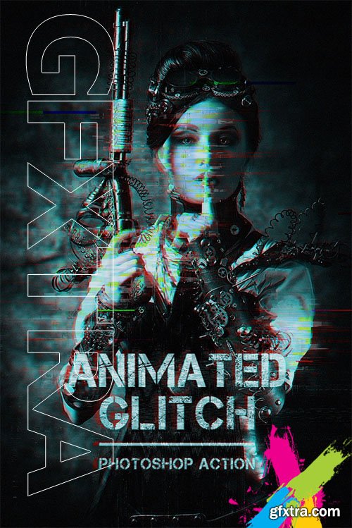 Graphicriver - Animated Glitch - Photoshop Action 20179416
