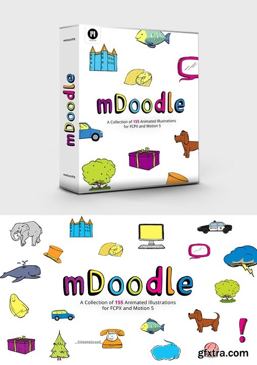 mDoodle - A Collection of 155 Animated Illustrations for Final Cut Pro X & Motion 5 (Mac OS X)