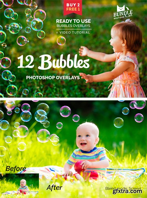 CM - 12 Soap Bubbles Photo Overlays 1724003