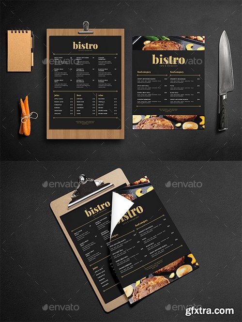 Graphicriver - Simple Black & Gold Food Menu 20577831