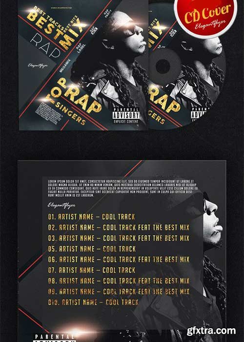 Rap Best Mix V2 CD Cover PSD Template