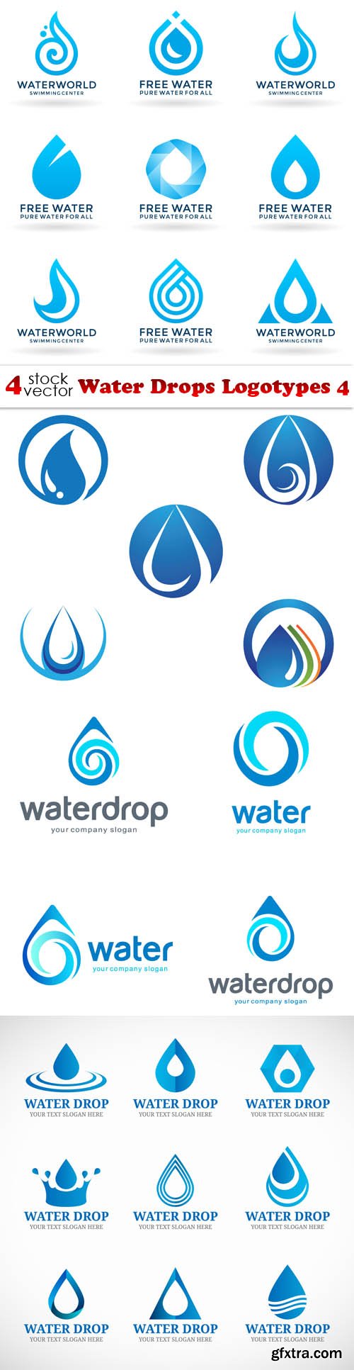 Vectors - Water Drops Logotypes 4