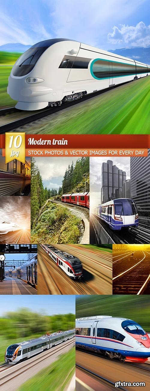 Modern train, 10 x UHQ JPEG