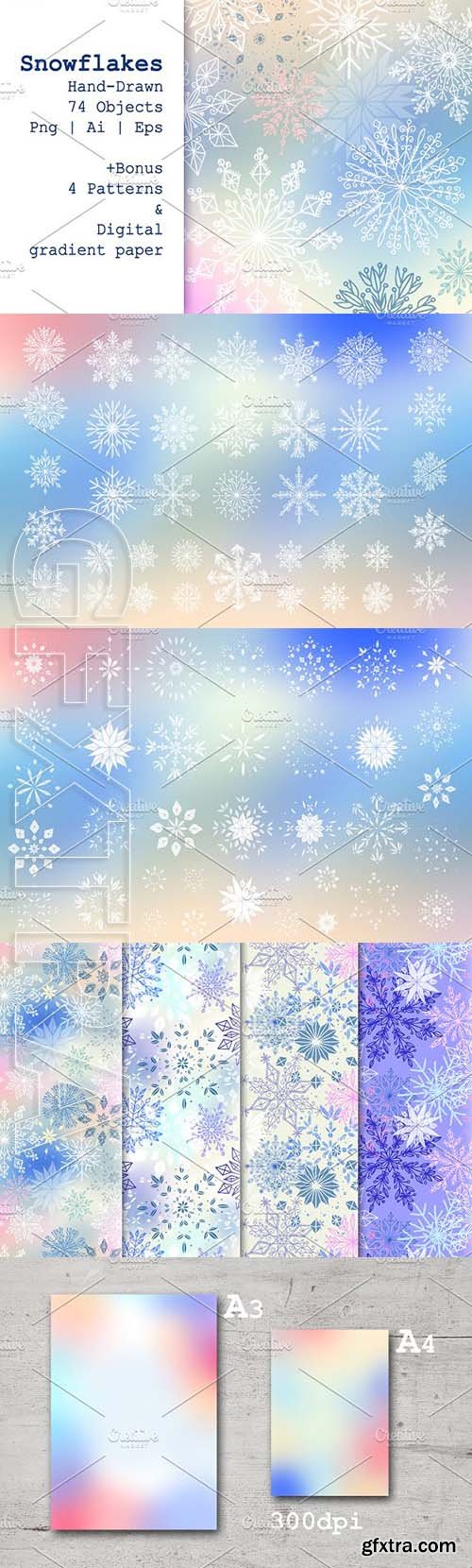 CreativeMarket - Snowflakes 1917815