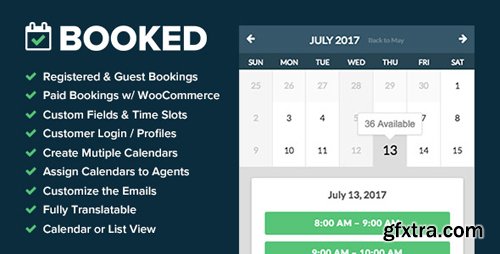 CodeCanyon - Booked v2.0.6 - Appointment Booking for WordPress - 9466968