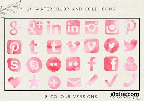 CM - Feminine Watercolour + Gold Icons 2158513