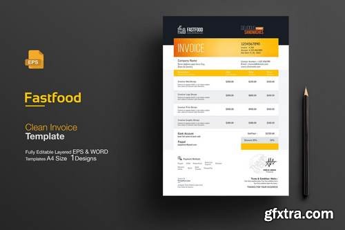 Fastfood Corporate Business Invoice