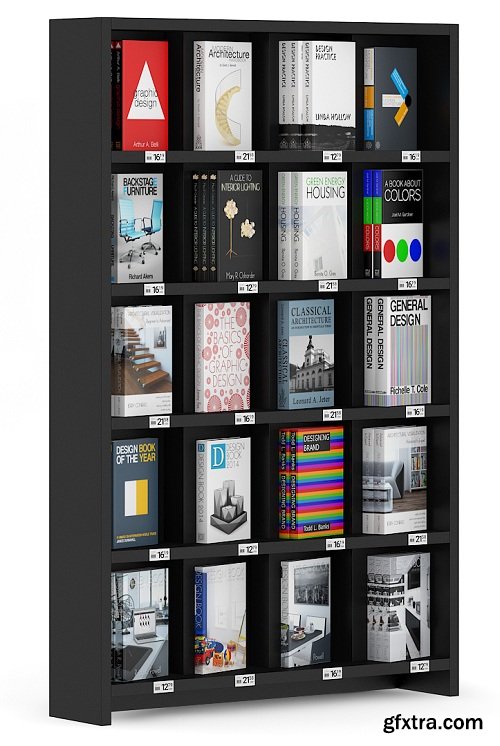 Bookstore Shelf 3d Model