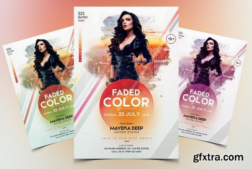 CreativeMarket Faded Color - Event Flyer Template 2124215