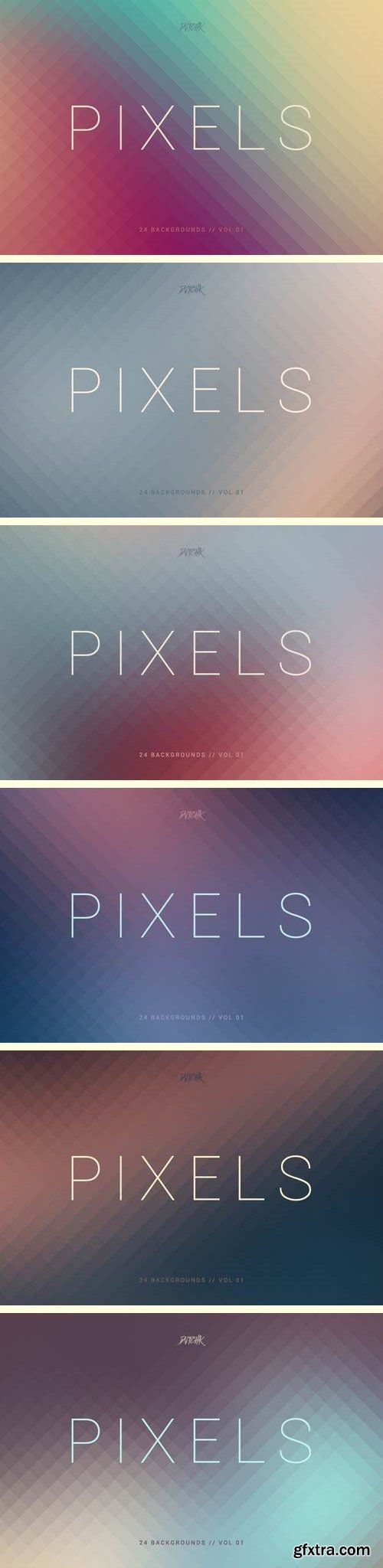 Pixels | Pixelated Backgrounds | Vol. 01