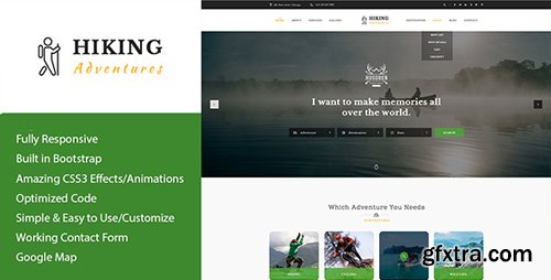 ThemeForest - Hiking Adventures v1.0 - Outdoors & Hiking HTML Template - 21325620