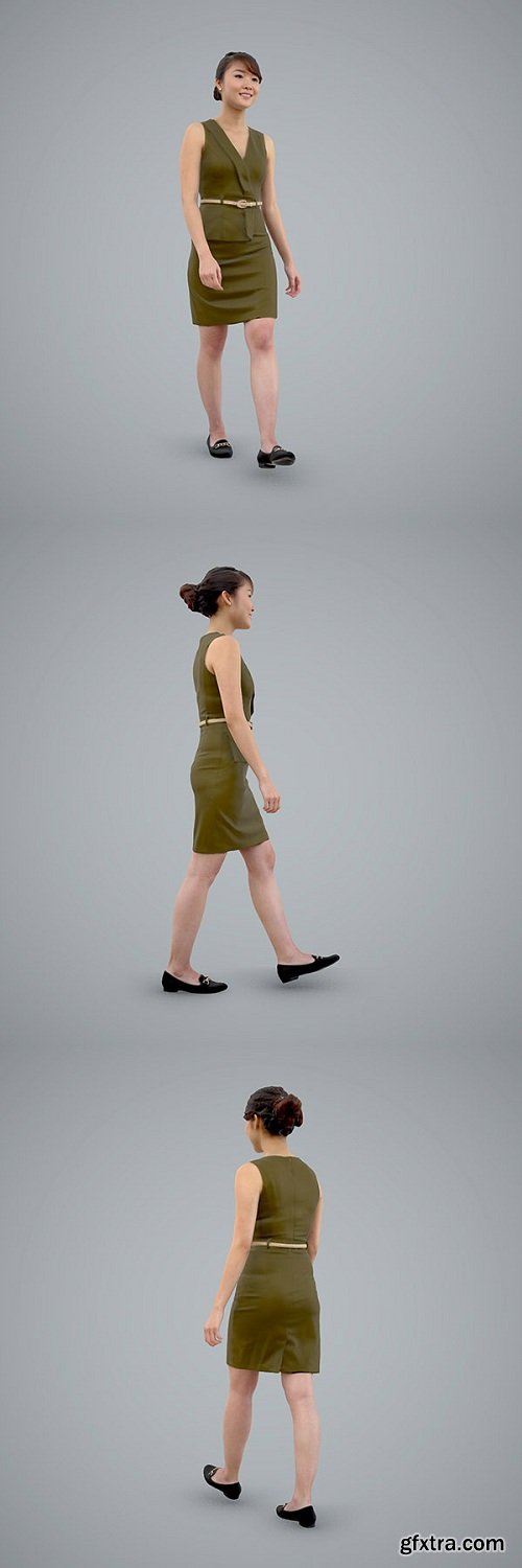 Waling Business Woman with Dress
