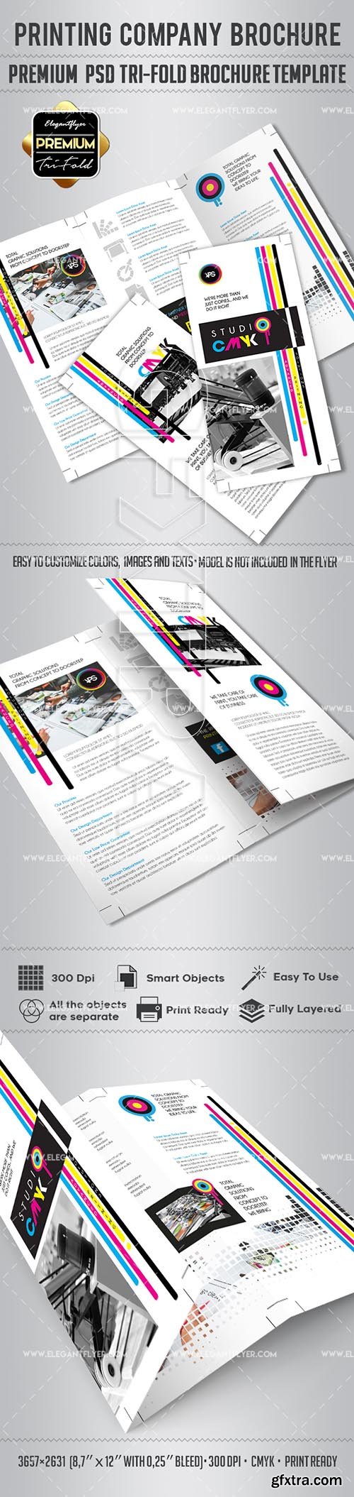 Printing Company – Premium Tri-Fold PSD Brochure Template