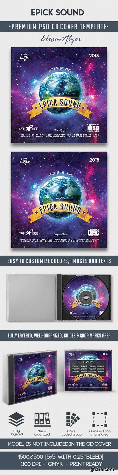 Epick Sound – Premium CD Cover PSD Template