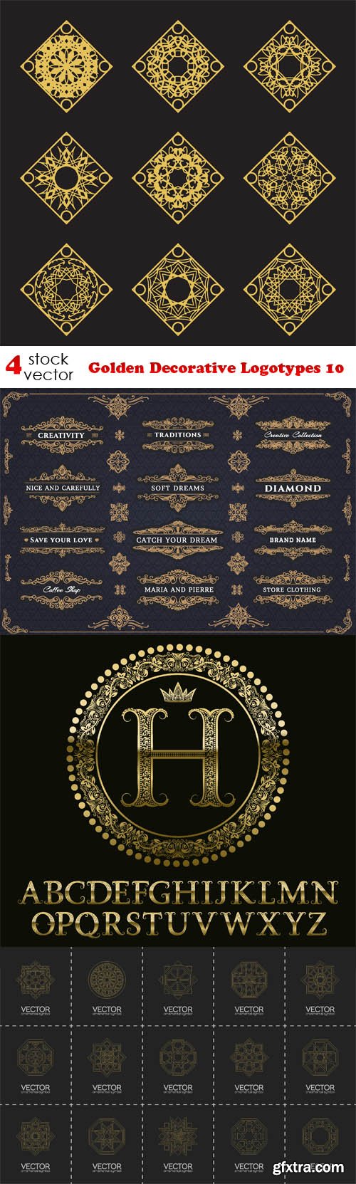 Vectors - Golden Decorative Logotypes 10