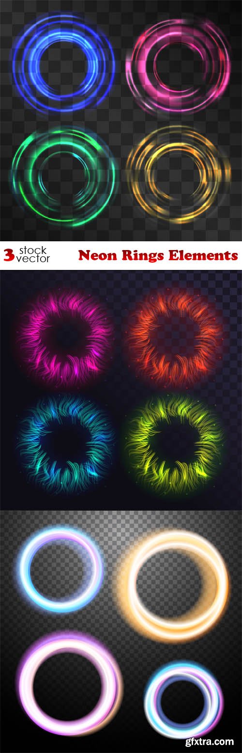 Vectors - Neon Rings Elements