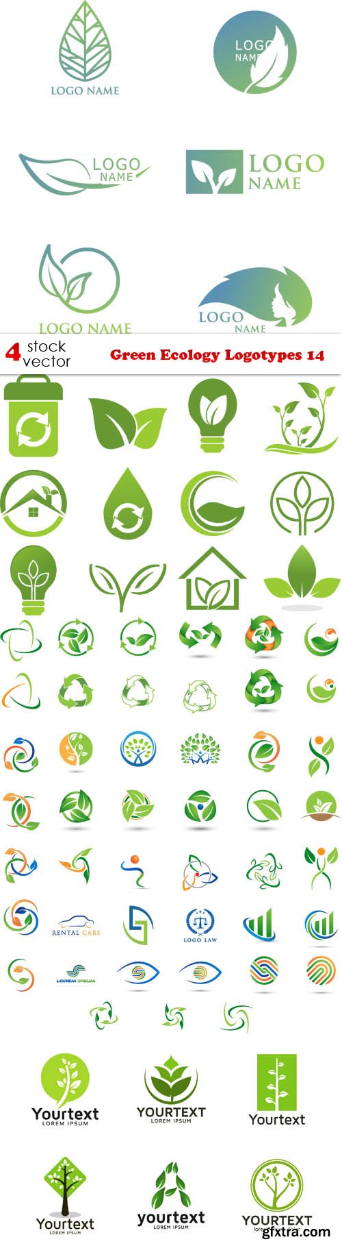 Vectors - Green Ecology Logotypes 14