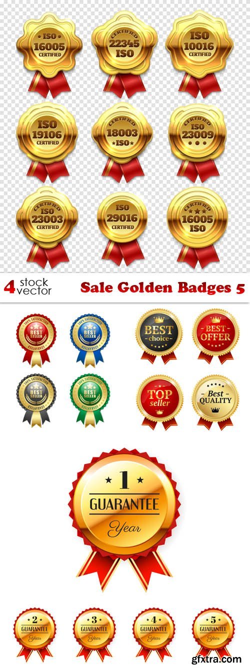 Vectors - Sale Golden Badges 5