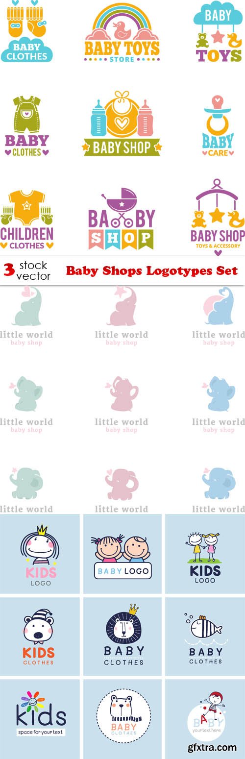Vectors - Baby Shops Logotypes Set