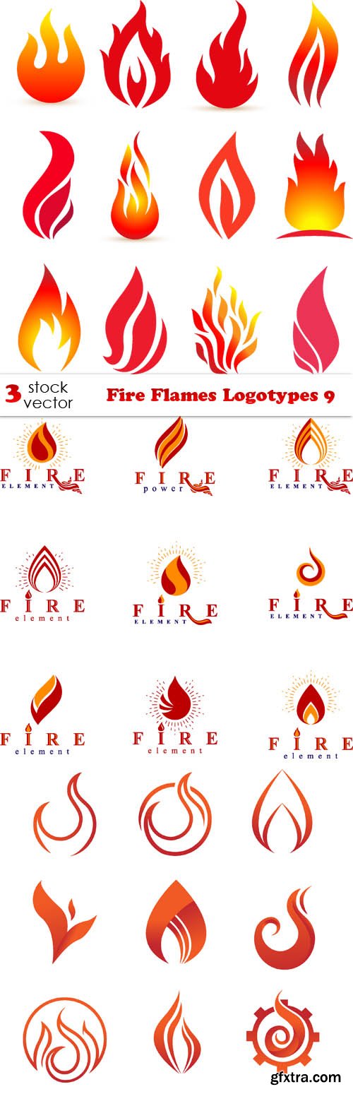 Vectors - Fire Flames Logotypes 9