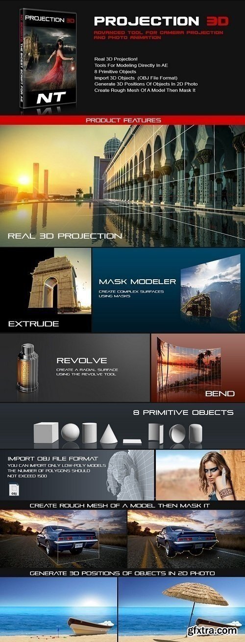 Projection 3D v1.03 Plug-in for After Effects
